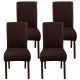 4 huse de scaun de sufragerie cu model de frunze