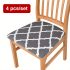 6 huse de scaun pentru dining cu motive florale