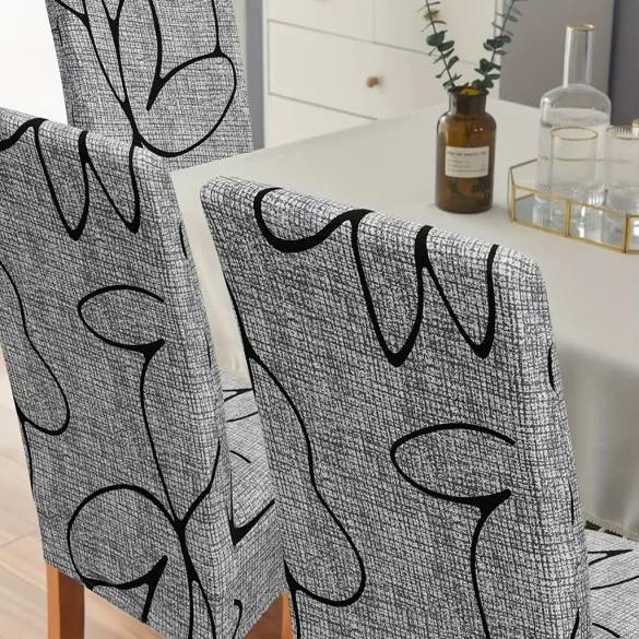 Set husă elastică pentru scaun de dining cu model floral