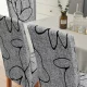Set husă elastică pentru scaun de dining cu model floral