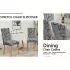 Set husă elastică pentru scaun de dining cu model floral