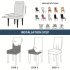 Husă elastică pentru scaun de dining cu model geometric din polar întărit
