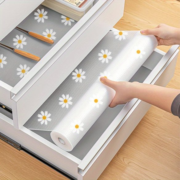 1 rolă suport de bucătărie impermeabil cu model de margaretă