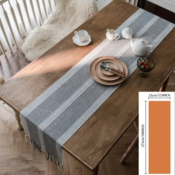 Fugă Decorativă de Masă cu Dungi Lungi