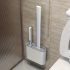 Set perie WC din silicon montabil pe perete cu suport