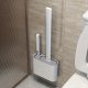 Set perie WC din silicon montabil pe perete cu suport