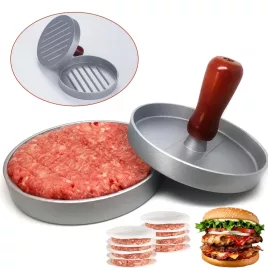 Presă pentru burgeri din metal gri