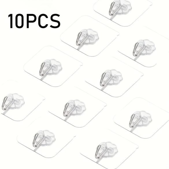 Set de zece cârlige autoadezive pentru perete