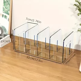   Organizator acrilic din plastic economisitor de spațiu cu 4 separatoare