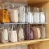 Organizator acrilic din plastic economisitor de spațiu cu 4 separatoare