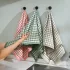 Set 3 prosoape de bucătărie din bumbac cu model modern brodat în carouri