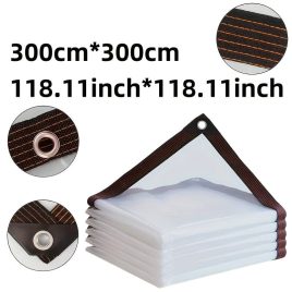 O bucată de prelată transparentă impermeabilă