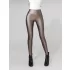 Leggings cu Talie Înaltă din Imitatie de Piele cu Căptușeală de Pluș