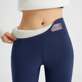   Leggings de damă cu talie înaltă, căptușite cu polar, pentru sporturi de iarnă, fitness și yoga