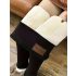 Leggings de damă cu talie înaltă, căptușite cu polar, pentru sporturi de iarnă, fitness și yoga