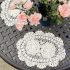 Suporturi ovale de masă croșetate manual cu margine dantelată