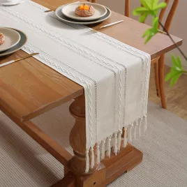 1 buc, traversă de masă albă