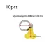 Set de 10 Coliere Reglabile din Plastic Galben cu Mâner