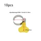 Set de 10 Coliere Reglabile din Plastic Galben cu Mâner