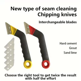   Set de unelte profesionale pentru curățarea rosturilor de gresie cu dălți