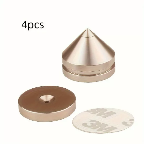 Set de 4 țepi mari din metal, pentru boxe din cupru și aluminiu