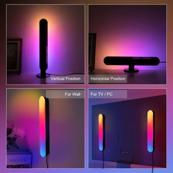 1 set de benzi LED inteligente cu iluminare RGB