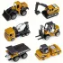 Set de jucării cu 6 vehicule de construcții turnate
