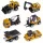 Set de jucării cu 6 vehicule de construcții turnate