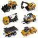 Set de jucării cu 6 vehicule de construcții turnate