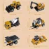 Set de jucării cu 6 vehicule de construcții turnate