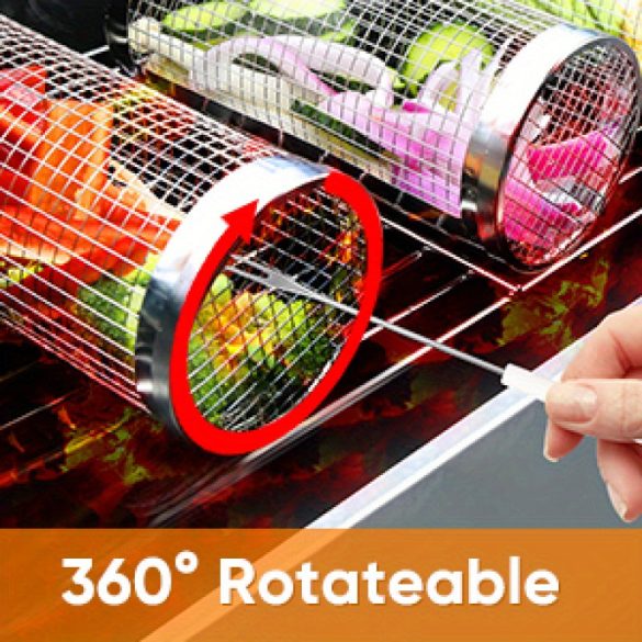 Set coș de grătar rulant de lux