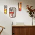 Set decorativ geometric boho pentru perete (3 bucăți)