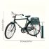 Set de model bicicletă metalică în stil vechi