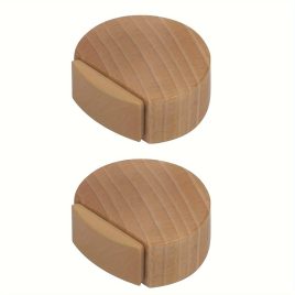 2 opritoare de ușă din lemn maro