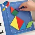 Set Tangram Magnetic Colorat pentru Copii