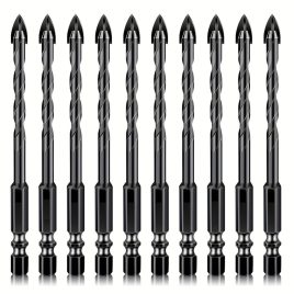   Set de 10 burghie multifuncționale cu vârfuri din carbură de tungsten