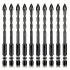 Set de 10 burghie multifuncționale cu vârfuri din carbură de tungsten