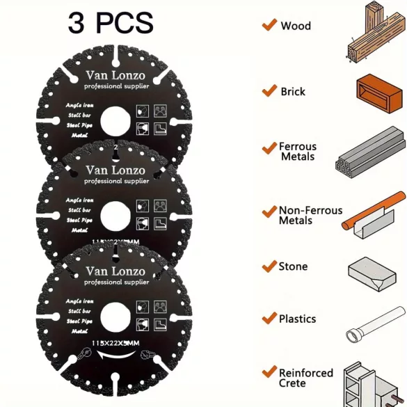 3 lame profesionale pentru tăiere metalică