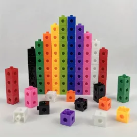   Set de construcție educativă de 100 de piese, cuburi pătrate