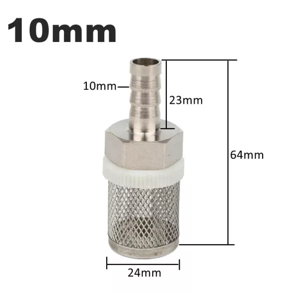 Filtru pentru furtun de 8–20 mm – Filtru din plasă de oțel inoxidabil, pentru irigare, spălarea mașinii, acvariu, filtrarea pompelor de apă.
