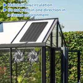   Set de control al fluxului de aer solar cu două ventilatoare