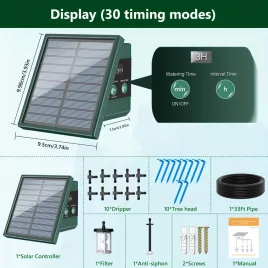 Sistem de irigare prin picurare solar pentru grădină