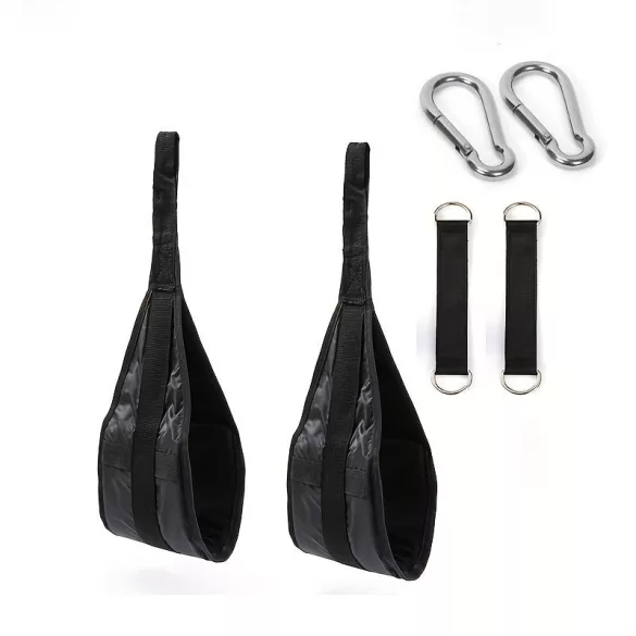Exerciții abdominale, curele de tracțiune, curele de fitness suspendate și curele pentru antrenament avansat. 2 curele suspendate + 2 cârlige + 2 curele