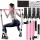 Set 8 piese - Set Bară Pilates cu 4 benzi de rezistență (63,5 kg) 8 piese roz【63,5 kg】