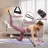 Set 8 piese - Set Bară Pilates cu 4 benzi de rezistență (63,5 kg) 8 piese roz【63,5 kg】
