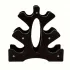 Halter negru ABS cu trei niveluri, ideal pentru greutăți finale acasă și la sală, design compact pentru câte un halter pe fiecare parte