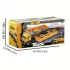 Set container din aliaj Jumbo cu macara multifuncțională - Galben, operare manuală, jucărie de construcție din plastic durabil pentru băieți, cadou ideal de Crăciun