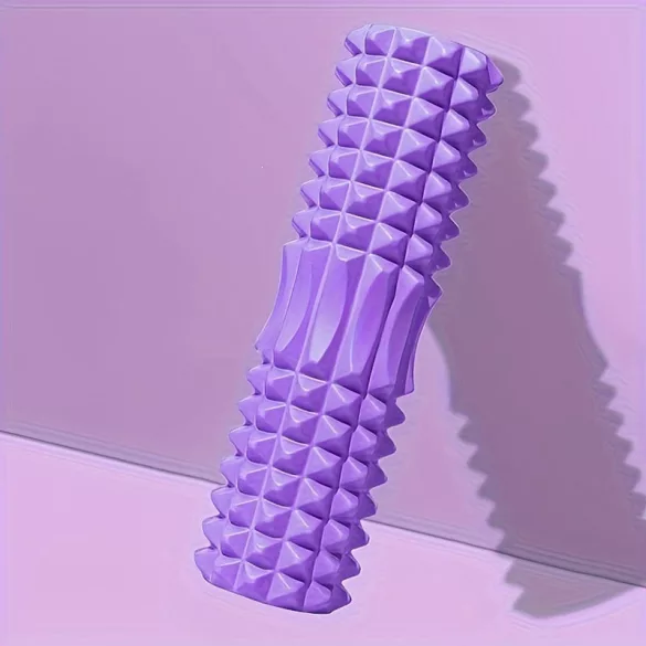 1 buc Rola de masaj din spumă EVA pentru yoga și pilates, duritate medie, manuală, pentru antrenament spate, îmbunătățirea mobilității, accesoriu de fitness - negru, albastru, mov 30 cm Negru