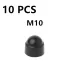 Capace de protecție șuruburi hexagonale din plastic M6 M8 M10 M12, accesorii auto, set 10 bucăți M10