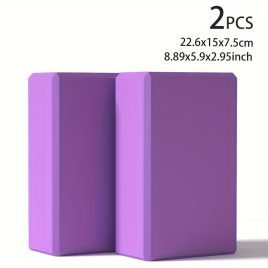   2 cărămizi yoga unicolore, antiderapante, blocuri yoga cu densitate mare, ideale pentru modelarea corpului, presiune pe picioare, yoga și pilates Yoga Brick-Mov/2buc